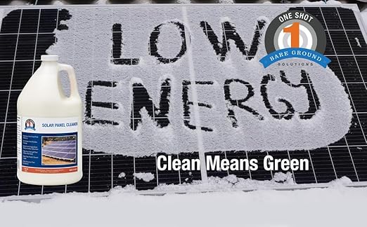 BareGround Solutions 1 Shot 1S-CSPC Glass &amp Solar Panel Cleaner ConcentrateRemove OilsFingerprints &amp Water SpotsPro Streak-Free Ultra Quick Dry Remove Dirt- Dust -Makes 32 Gallons1 Gallon