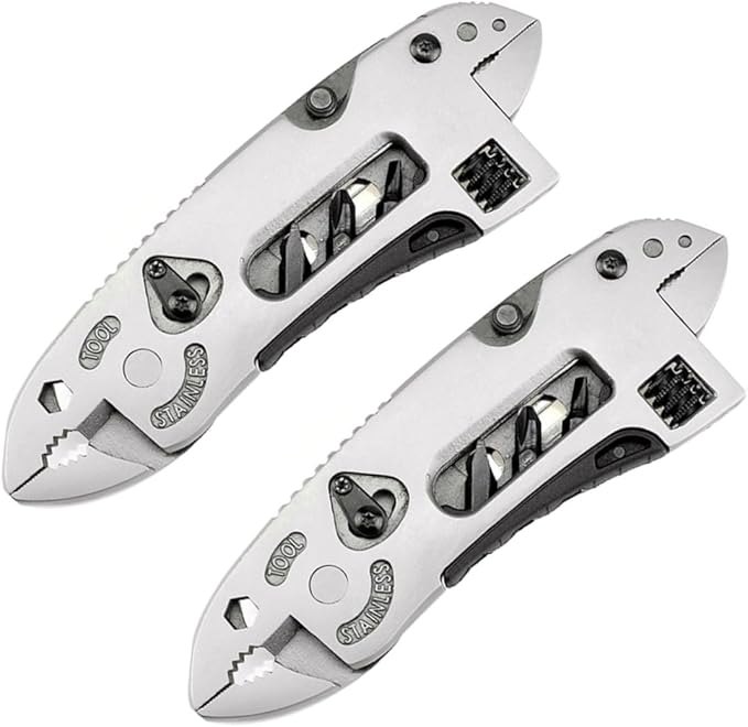 NUOBESTY 2Pcs Multi Tool Pliers Portable Outdoor Camping Wrench Screwdriver Wire Cutter Lightweight Compact for Hiking Climbing and Everyday Use