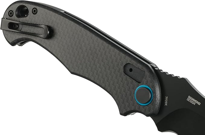 CRKT P.S.D. EDC Folding Pocket Knife: Everyday Carry Assisted Opening Veff Serrations Liner Lock Handle with Carbon Fiber Overlay 7920K