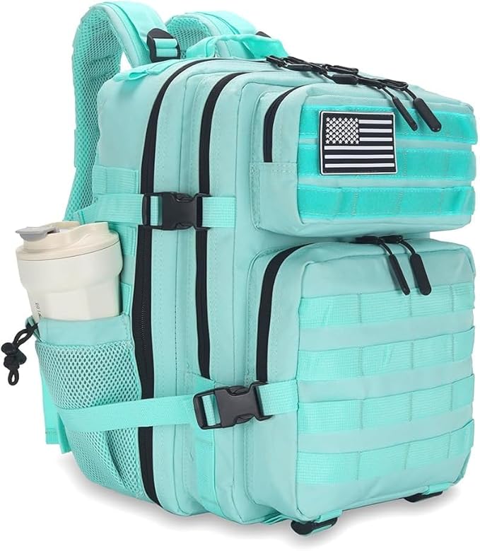 35L Hiking Tactical Backpack for Women Training Gym Fitness Bag Outdoor Camping Backpacks Travel Waterproof (Mint Green)