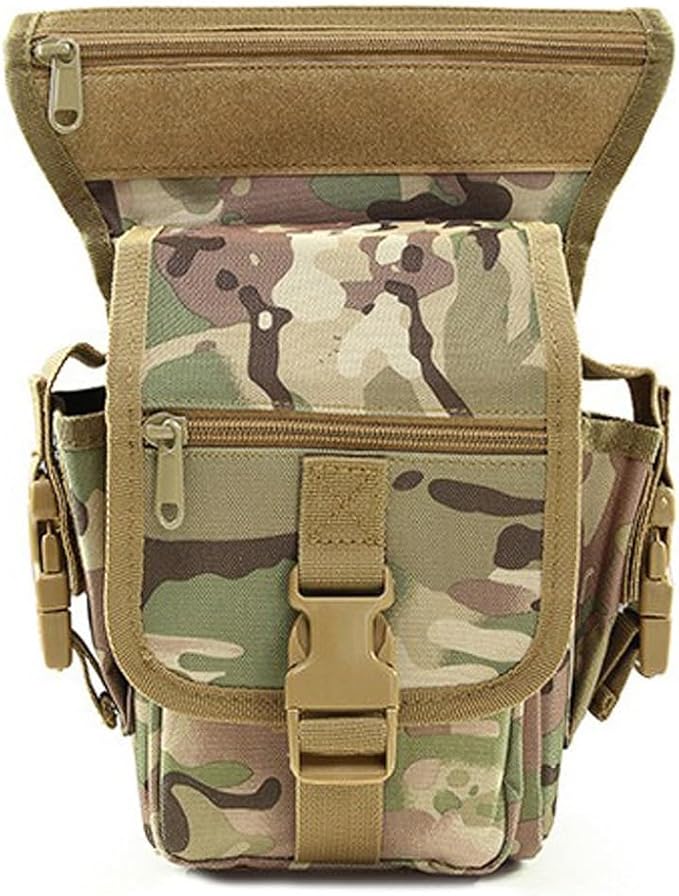 Waterproof Military Tactical Drop Leg Pouch Bag for Men Type B Cross Over Leg Rig Outdoor Bike Cycling Hiking Thigh Bag