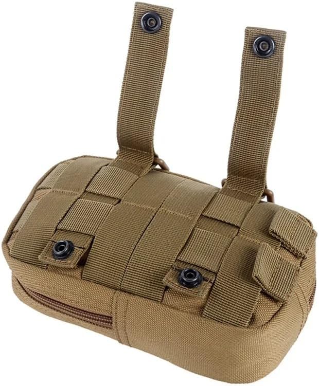 Outdoor Tactical Molle Waist Pouch First Aid Medical Bag Admin Map Holder Climbing Hunting Accessories EDC Tool BagsBrown