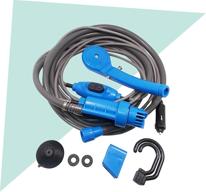 12v Portable Outdoor Shower Kit Camping Shower Dc Cable Hose Water Pump for Travel Pet Outdoor Activities