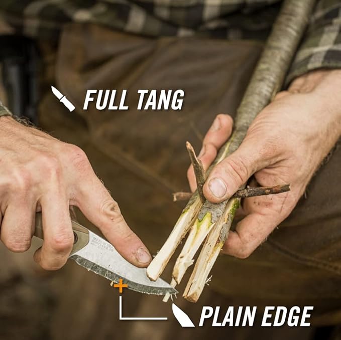 Gerber Gear Principle - Durable Fixed-Blade Knife - Includes Triple-Mounting Sheath - Great for Bushcrafting &amp Camping - 7.5 - Made in USA - Coyote Brown