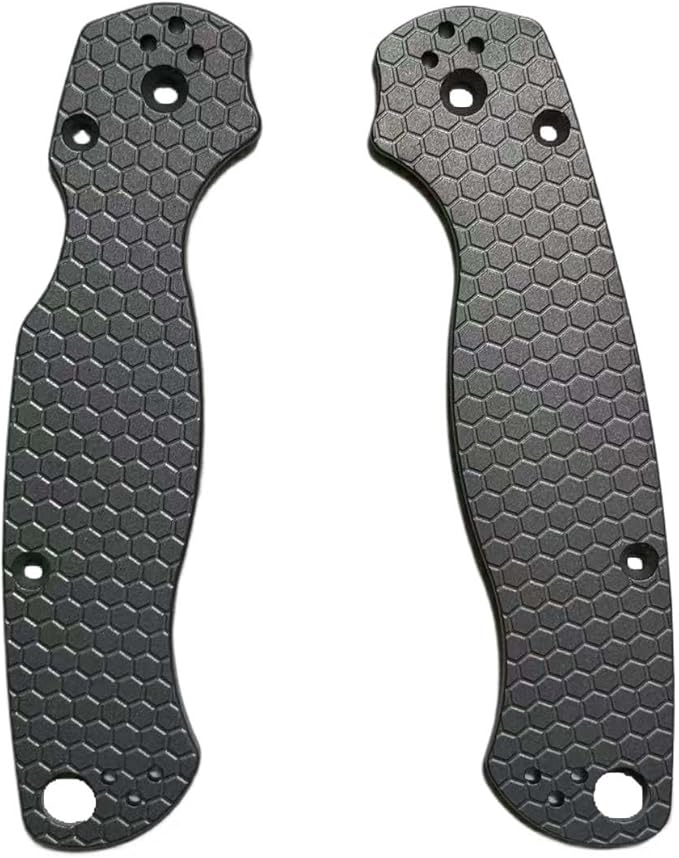 1 Pair Titanium Scales Replacement with Honeycomb Pattern Fits for C81 Paramilitary 2