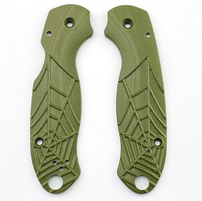 1 Pair G10 Scales Handle Fits for Para3 C223 DIY Making Replacement Accessory(Green)