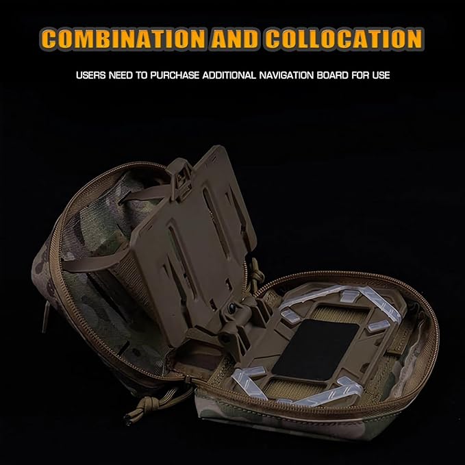 Tactical Phone Pouch Chest Pack for Vest Attachments Phones Chest Mount Outdoor Phone Vest Accessories Molle Pouch