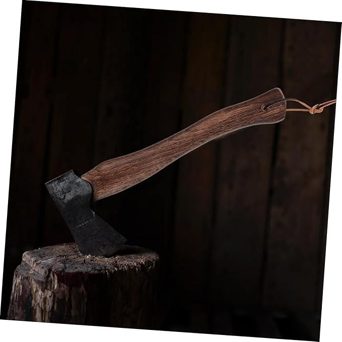 Yardwe 2Pcs Wooden Hatchet Handle Replacement Ergonomic Non Slip Grip for Axes Durable Construction for Outdoor DIY Tool Repair and Camp Use
