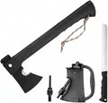 Camping Axe Survival Hatchet 4 in 1 Full Tang Tactical Axe with Durable Steel Head &amp Non-Slip Grip Handle for Camping Survival Landscaping