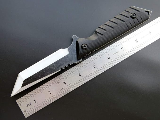 Eafengrow EF105 Fixed Blade knfe 440C Stainless Steel Blade G10 Handle Heavy Duty Fixed Knifes EDC Tactical Knife for Outdoor Hiking Survival Camping with SheathBalck