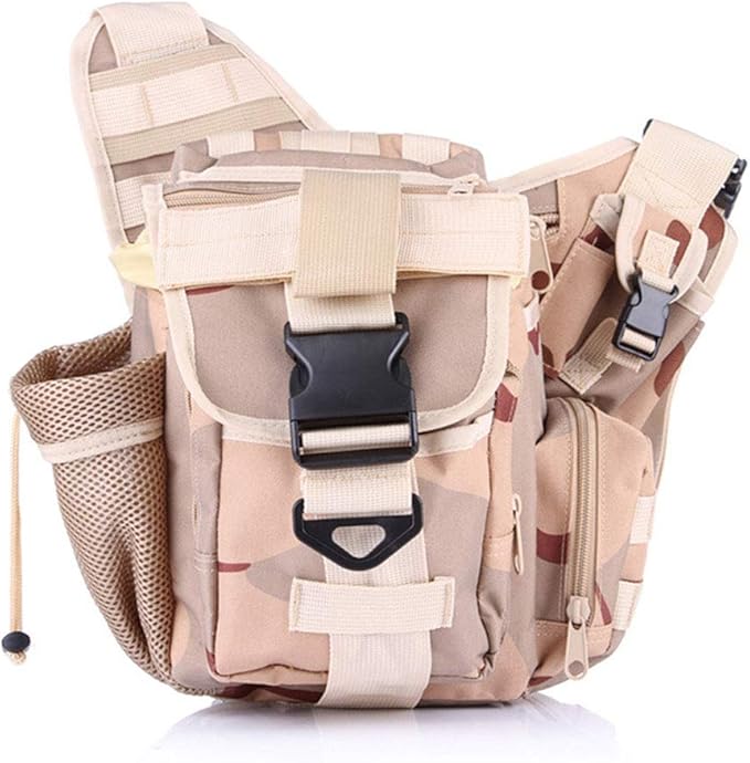 Sunnystacticalgear Outdoor Sports Hiking Sling Bag Shoulder Gear Pack Chest Range Bag Molle Camouflage Tactical Versipack - 3 Color Desert