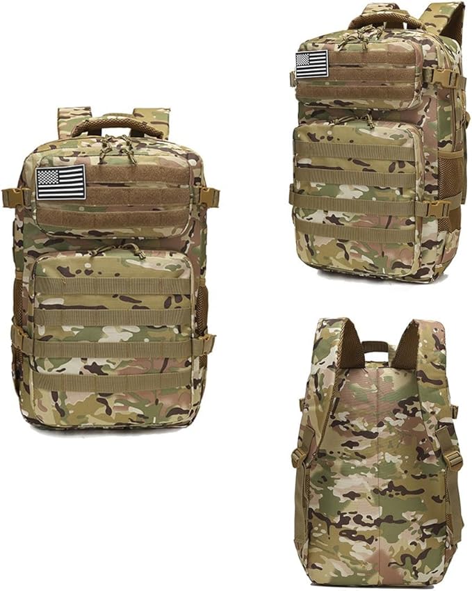 35L Military Tactical Backpacks Molle Army Assault Pack 3 Day Bug Out Bag Hiking Treeking Rucksack (CP)