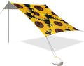 Beach Canopy with Windproof Ropes &amp Sandbags Beach Tent Sun Shade Sun Shelter for Camping Trips Fishing Backyard Fun or Picnics Sunflower