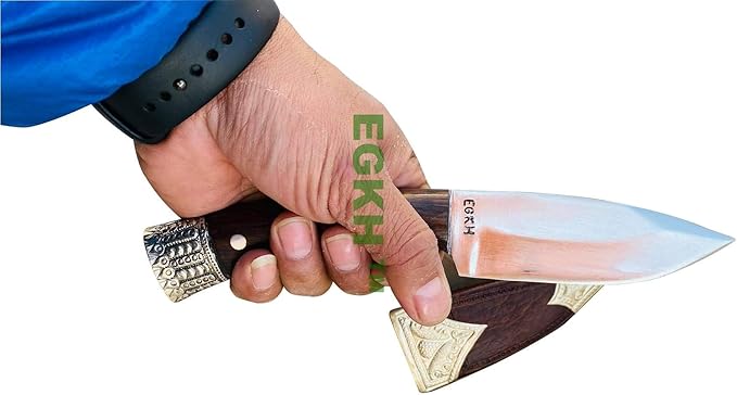 Kukri Factory Outlet - 5 Custom Handmade Hunting Knife - Full Tang Pocket Khukuri Knife Camping Tactical Outdoor Survival Tool