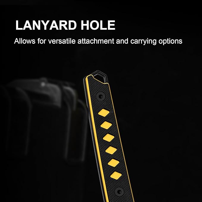 Kizer Kwaiken Fixed Blade Knife 3.94 Nitro-V Blade Hunting EDC Knife with Black &amp Yellow G10 Handle Survival Knife with Adjustable Sheath for Hiking Camping Outdoor Knives 1066A3