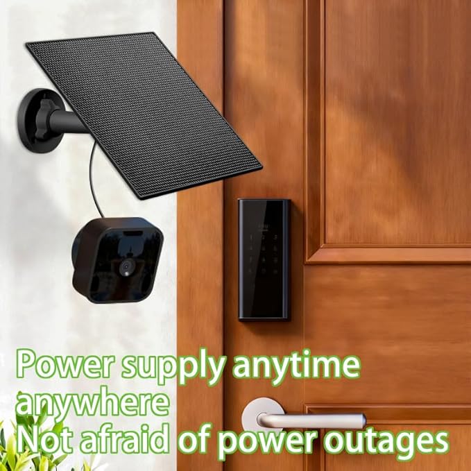 B-Link Camera Solar Panel Compatible with B-Link Out Door 4(4th Gen) B-Link Outdoor(3rd Gen) XT3 B-Link XT2/XT Camera B-Link Outdoor Camera Build-in 2000mAh Rechargeable Battery (1Pack)