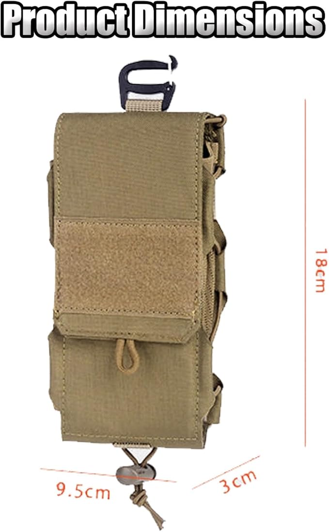 Tactical Molle Pouch Outdoor Mobile Phone Storage Bag Waterproof EDC Waist Bag for Phone Pen Sport Trail Running Hiking