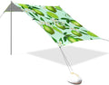 Beach Canopy with Windproof Ropes &amp Sandbags Beach Tent Sun Shade Sun Shelter for Camping Trips Fishing Backyard Fun or Picnics Lime