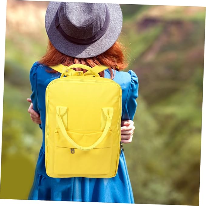 NUOBESTY Seat Backpack for Airplanes Waterproof Oxford Cloth Travel Backpack 40x30x15cm Lightweight Cabin Bag for Men and Women Hiking and Document Carrying Yellow