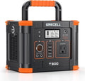 GRECELL Portable Power Station 300W (Peak 600W)GRECELL 288Wh Solar Generator with 60W USB-C PD Output 110V Pure Sine Wave AC Outlet Backup Lithium Battery for Outdoors Camping Travel RVs