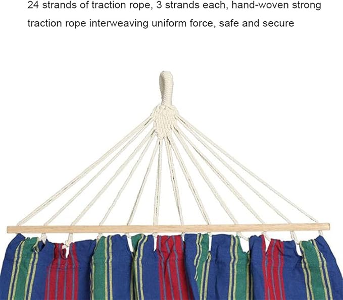 Portable Hammock Portable Hammock Solid Wood Sticks Outdoor Canvas Hammocks Hanging Chair for Backpacking Beach