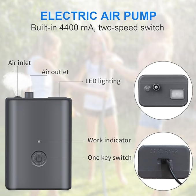 Portable Camping Shower 20L Solar Heating Bag Rechargeable Electric Pump for Hiking Beach Flower for Watering