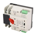 AC 110V 100A Dual Power Automatic Transfer Switch 2P ATS Generator Changeover Switch with 35mm Rail Mounting