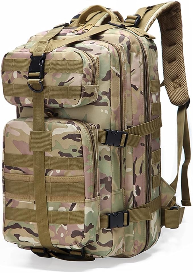 Military Tactical Backpack 3 Day Assault Pack Army Molle Bag Backpacks Rucksack 35L (CP Camouflage)