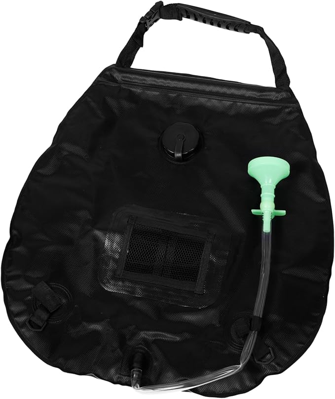Solar Camping Shower Bag Removable Hose and Off Switchable Shower Portable Outdoor for Hiking Beach and Other Activities