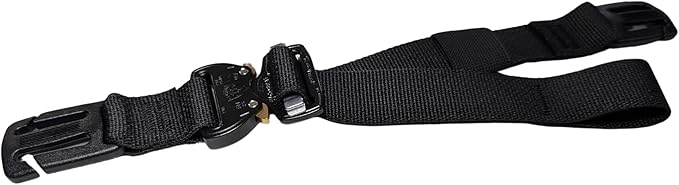 Made in USA Replacement Backpack MOLLE Sternum Chest Strap with Cobra Buckle (Black 1 Webbing)