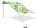 Beach Canopy with Windproof Ropes &amp Sandbags Beach Tent Sun Shade Sun Shelter for Camping Trips Fishing Backyard Fun or Picnics Leave