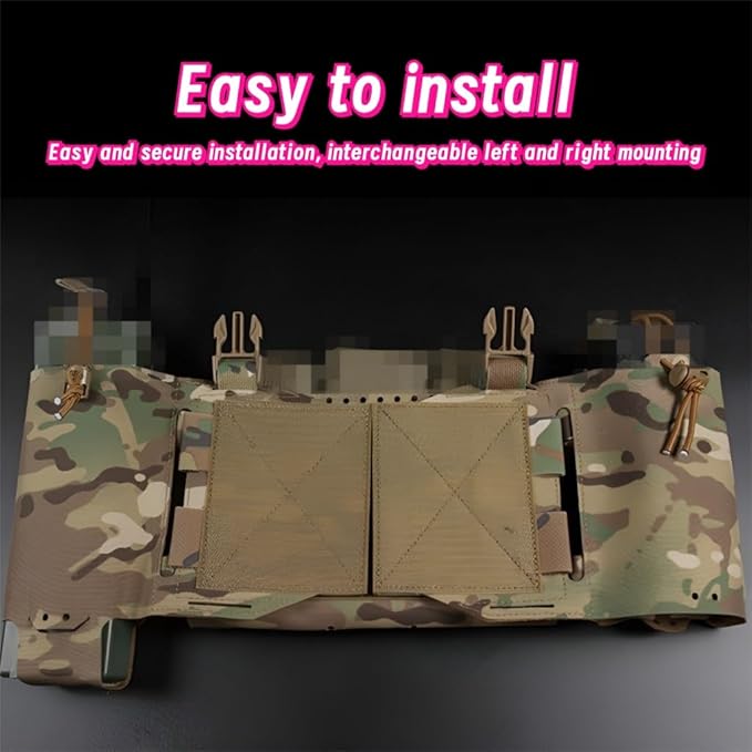 2PCS Tactical Side Packs Nylon Gear Expansion Accessories With Quick-Release &amp Breathable Slots For Team Activities/Tactical Games