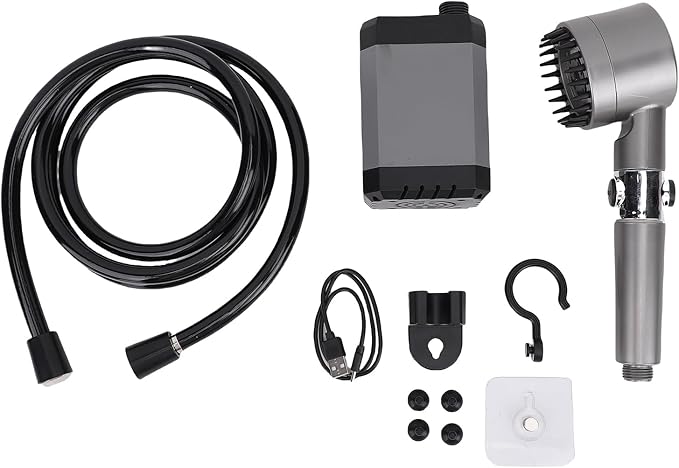 Portable Shower for Camping Rechargeable Camping Shower Pump with Digital Display 6000mAh Battery Outdoor Shower for Hiking Pet Bath Car Washing Traveling