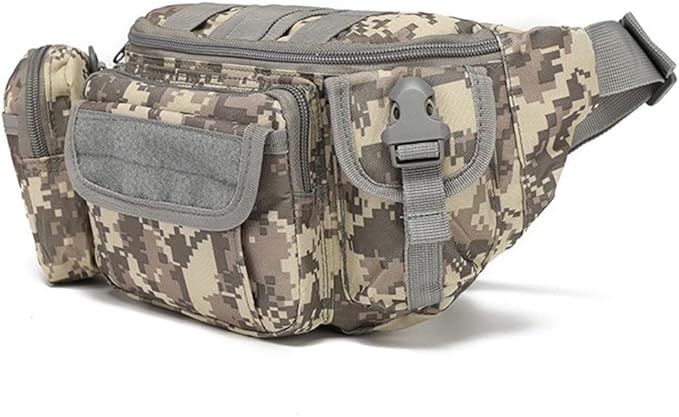 Tactical Waist Pack Military Fanny Pack for Men Outdoor Army Waist Bag Large Waist Pack for Daily Life Cycling Camping Hiking Hunting Fishing (ACU)