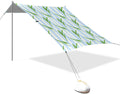 Beach Canopy with Windproof Ropes &amp Sandbags Beach Tent Sun Shade Sun Shelter for Camping Trips Fishing Backyard Fun or Picnics Leaves