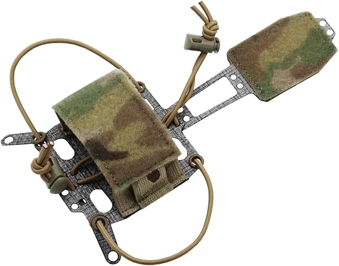 Tactical Helmet Battery Pouch Elastic Adjustment Battery Storage Holder Pack Counterweight Bag for Airsoft Helmet