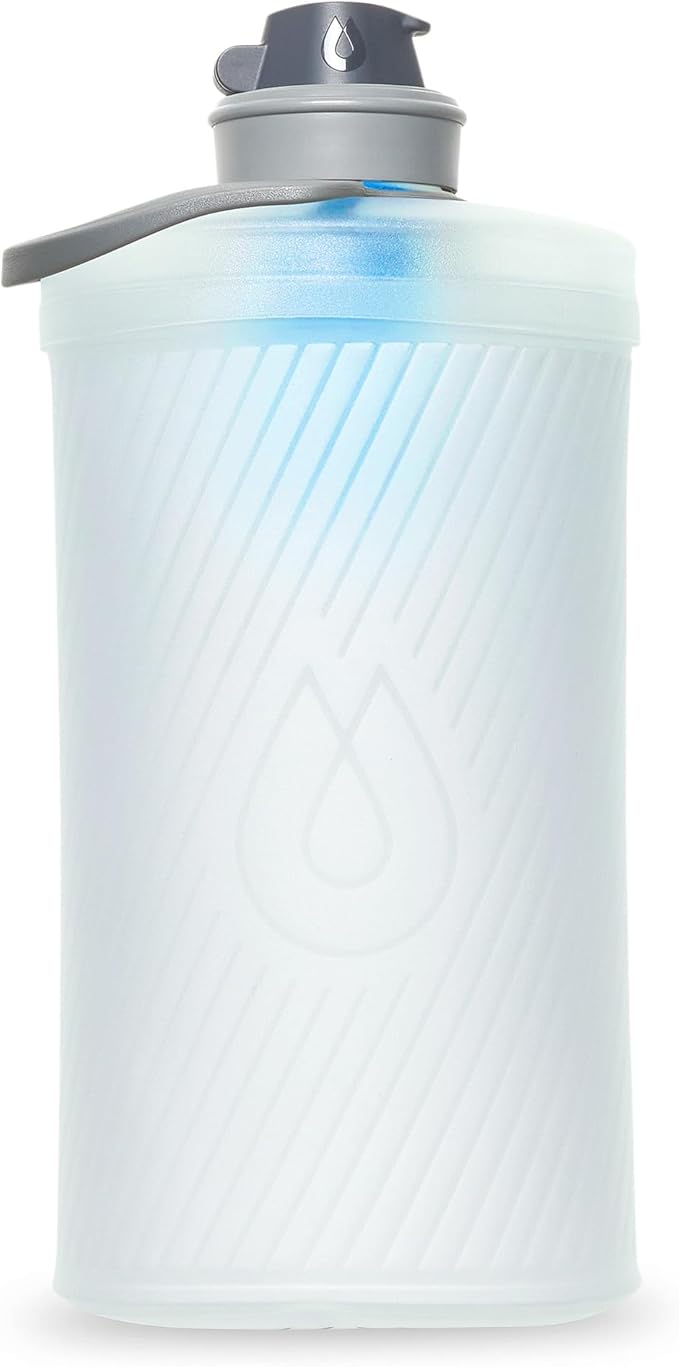 HydraPak Flux+ 1.5L Filter Kit - Collapsible Backpacking Water Bottle - BPA Free Ultra Light Spill-Proof Twist Cap Clear