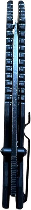 HOFFNER 3.5 EDC Folding Knife with Pocket Clip VG10 Japanese Stainless Steel Black Acid Washed Tanto Blade - (Carbon Fiber 3D Smooth Texture Grip) - Camping Hiking Outdoor Survival