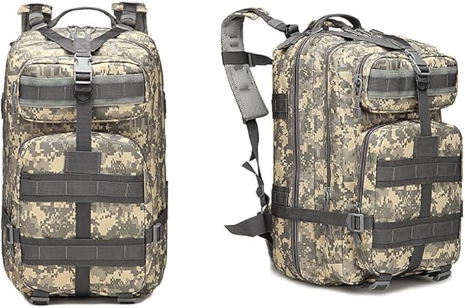 Military Tactical Backpack 3 Day Assault Pack Army Molle Bag Backpacks Rucksack Army Assault Pack 45L (ACU Color)