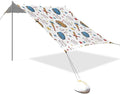xigua Baseball Beach Tent Sun Shelter with Carrying Bag - Silver Coated Oxford Fabric Beach Canopy for Beach Camping Fishing - Includes Windproof Ropes Sandbags &amp Stakes