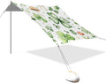 xigua St. Patrick's Day Clover Beach Tent Sun Shelter with Carrying Bag - Silver Coated Oxford Fabric Beach Canopy for Beach Camping Fishing - Includes Windproof Ropes Sandbags &amp Stakes