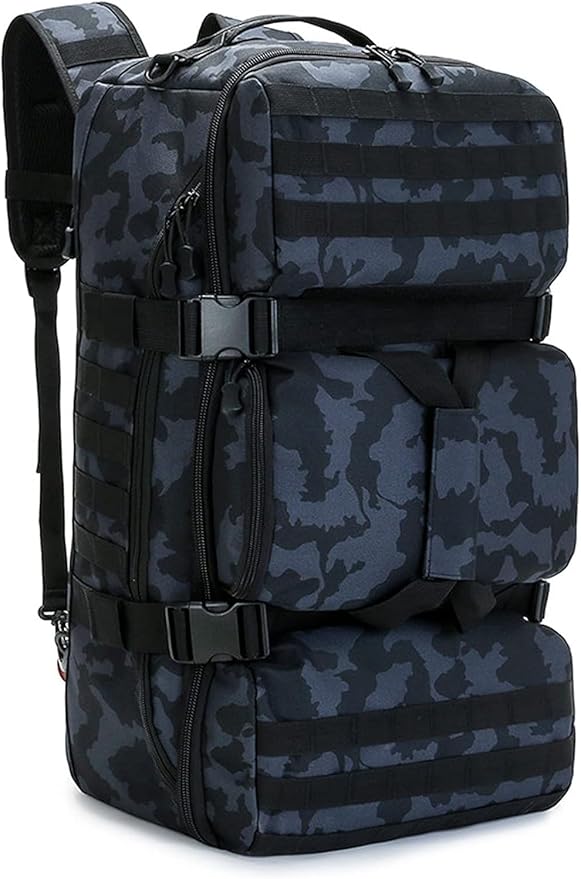 Military Tactical Backpack 60L Extra Large Waterproof Outdoor Hiking Backpack Men's Camping Backpack Hiking Duffel Bag for Hunting Hiking Fishing Climbing Travel Deserts (Color : D)