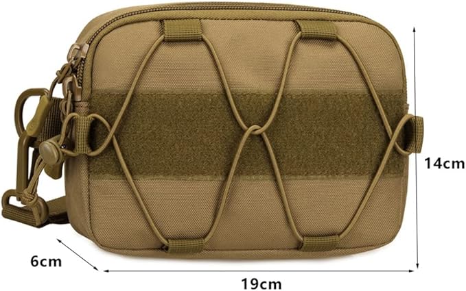 Tactical Compact EDC Pouch Small Molle Pouch Smartphone Pouch Tool Holster Pocket Gadget Waist Bag Pack Versatile Pouch for Camping Hiking Outdoor Gear