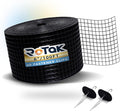 ROTAK Critter Guard - 6in x 100ft Solar Panel Bird Guard with Fastener Clips - Galvanized Black PVC Coated ½ inch Wire Roll Mesh (6 x 100' with 60 Fastener Clips)