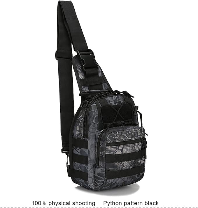 Universal Tactical Sling Backpack - Compact Durable Molle System Crossbody Bag for Camping Hunting Hiking Personal Defense