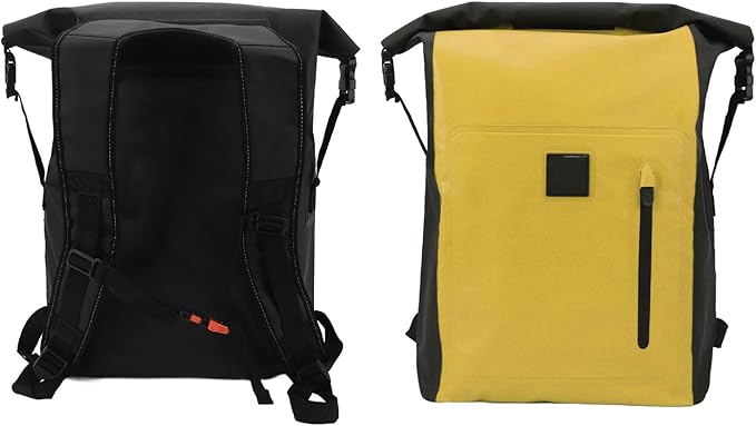 CCYLEZ Backpack Multipurpose 25L Capacity Secure Closure Dry Bag for Camping for Travel (Yellow)