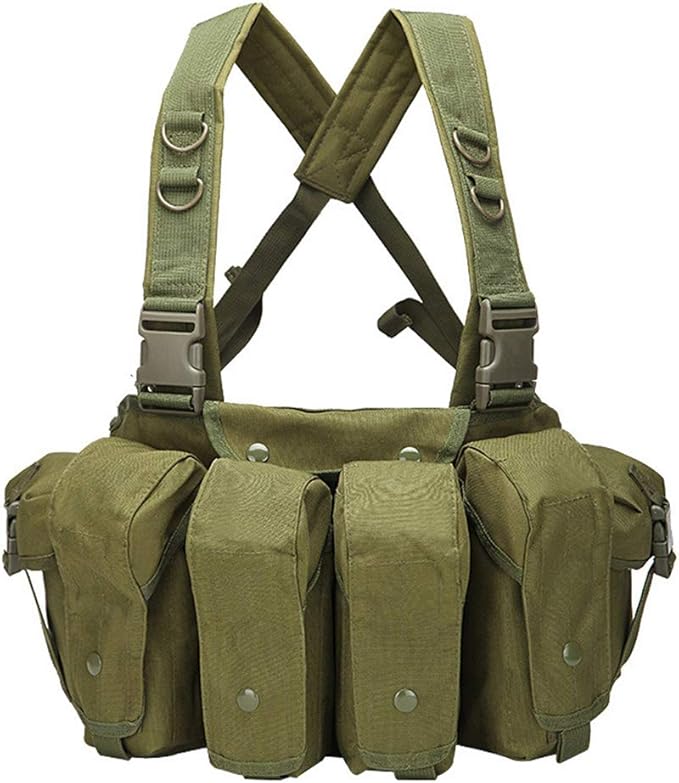 Outdoor Sports Airsoft Gear Combat Assault Molle Vest Accessory Pouch Bag Carrier Tactical Camouflage Chest Rig