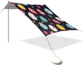 Watercolor Easter Eggs Beach Tent Sun Shelter Set UPF50+ UV Protection 10.5 x 9.19 FT Camping Shade Canopy with Sandbags Sand Anchors Carrying Bag and Others