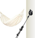 LA SIESTA Brisa Classic Hammock with Suspension Kit for Walls Ceilings &amp Square Beams Handmade Weather-Resistant Tear-Resistant Hammock for Indoors &amp Outdoors Size-Double - Vanilla