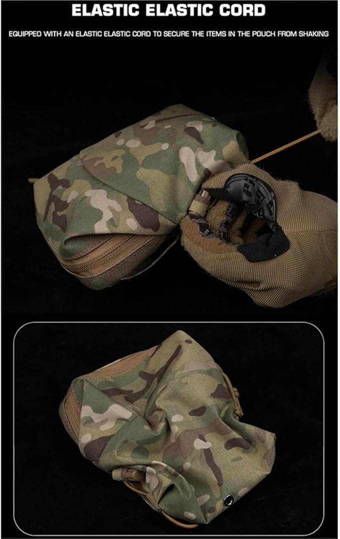 6x5 Inch Multifunctional Universal Tactical Pouch - MOLLE Belt Mount Mag Pouch General Purpose Pocket for Outdoor Hunting Airsoft Tactical Accessories(Wolf Grey)